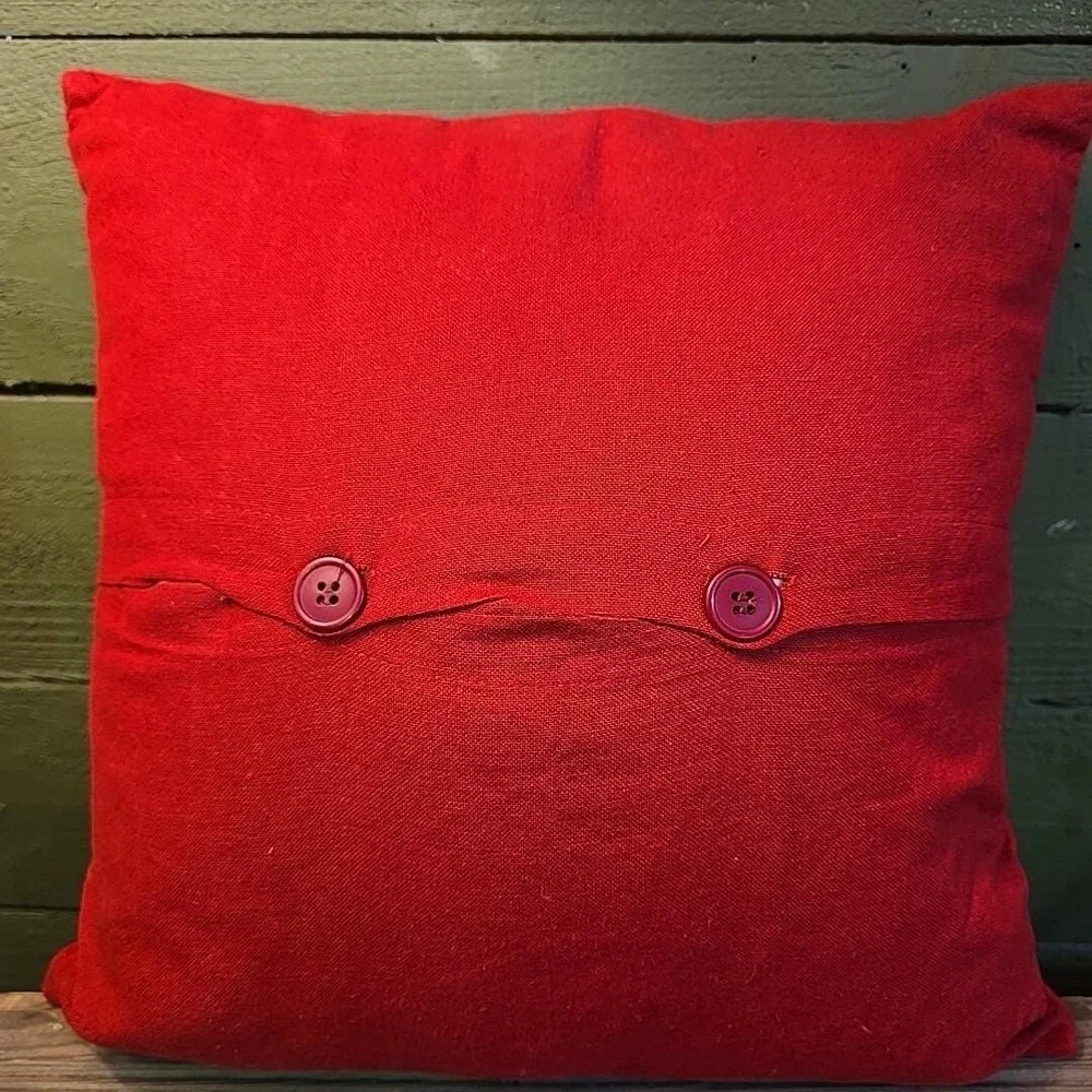 Primitive Christmas Sheep Wool Felt Pillow 14